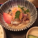 Mikisei - ランチの秋刀魚炙り焼きのマリネ。