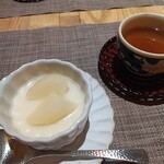 fu-fu shisen - ラフランスと豆乳杏仁豆腐