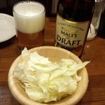kushikatsudokorokushimaru - 中瓶ビール＋お通し