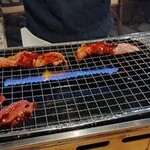 かしわや - 自分で焼いて楽しみます