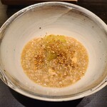 おみ乃 椿 - 茄子のごまそぼろ餡だったかな…♡めちゃ美味しい♡