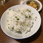 小瀬温泉ホテル - 野沢菜ちりめんの混ぜご飯
