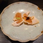 おみ乃 椿 - 高原比内地鶏のささみのお造り♡大好きなヤツです♡幸せ〜✨