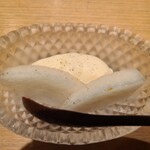 おみ乃 椿 - 梨とミルクアイスのレモンソース掛け♡