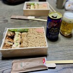 ももふく - ももふく鳥重大盛とノンアルコールビール