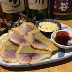 食堂でべこ。 - お刺身でも食べられる　レア鯵フライ