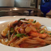 トラットリア ラパーチェ - 料理写真:パスタ：タコ・イカ・エビ・鮮魚・京小蕪入りトマトソース リングイネ