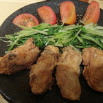 牡蠣の蕎麦粉焼き