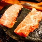 雫酒 - A4和牛の石焼き♪