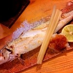 雫酒 - キス塩焼き♪