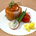 ディアド ブエナビスタ - 増毛産の南蛮海老のサーモン包み