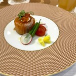 ディアド ブエナビスタ - 増毛産の南蛮海老のサーモン包み