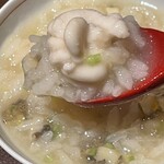 馳走 啐啄一十  - おじや、白子のアップ