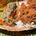 馳走 啐啄一十  - 香箱蟹の内子と外子のアップ