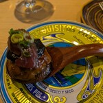 田田 - しいたけ肉詰めイカ墨マグロ  コルトゥーラ漬け