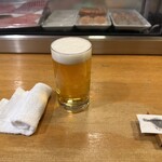 鮨処藤 - ・生ビールグラス