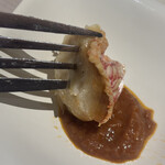 AWA NISHI-IZU - 味噌のソースをつけます