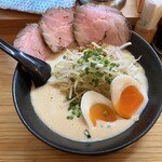 鶏泡そば 草戸ベース - 鶏泡みそにクーポンでチャーシュー3枚と味玉