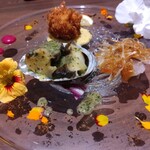 kitchen俊貴 - 前菜、鮑、鰆、白子