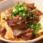 ザンキの遠吠え - ピリ辛牛スジ豆腐
