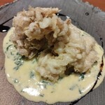 マッカ - 白子の天ぷら。ソースがとても美味しく白子に負けてなかった！とっても好み！