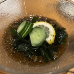 居酒家 でいりぐち - もずくとワカメの酢の物