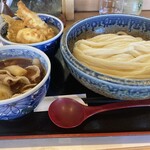 てん○ - 肉汁うどん　ミニ丼セット