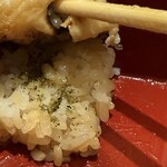 赤坂ふきぬき - 最後は山椒をご飯にかけて味変