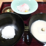 茶懐石 中伴 - 飯と汁と向付