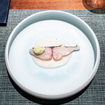 蒼 - 明石 田幸一より神経〆 鰆の藁焼き お米と中国甘酒のヴィネグレットソース