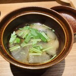 日本料理FUJI - 【写真⑲】大根と茄子の味噌汁