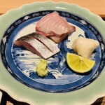 日本料理FUJI - 【写真⑥】鯵のお造り、勘八のお造り
