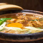 Oyako miso stewed udon