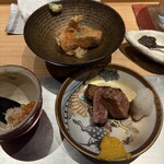 寿司栄 - 炙りマグロ、イクラ