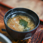 泰明庵 - "未醤湯（みそしる）"、淮南（とうふ）＋裙帶菜（わかめ）