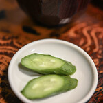 泰明庵 - "虀（にらぎ）"、胡瓜（そばうり）糠漬（ぬかづけ）※後ピン御免
