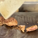 エヴァンタイユ ゴルフクラブ レストラン - ステーキ　再加熱、、、