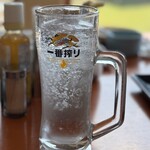 エヴァンタイユ ゴルフクラブ レストラン - 麦焼酎ソーダ割り