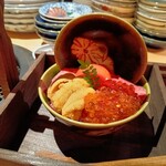 六本木 大皿焼肉 老中 - 老中雲丹いくら飯