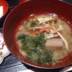 尾張 粋 稲葉 - 伊勢海老と海老芋の味噌汁、豪華