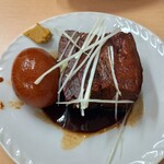 亀戸やきそば - 味卵は半熟でトロトロだった✨