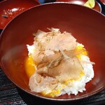 尾張 粋 稲葉 - 玉子かけご飯に削り節、最高