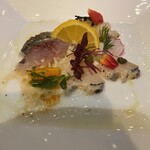 ビアホフ ガンバリウス - 前菜にあわびが