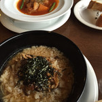 カフェ ド ラム - 牛肉と木の子の和風リゾット、ボルシチセット