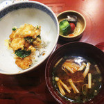 天雅 - 食事　かき揚げ天丼