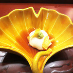 天雅 - 箸休め　胡麻豆腐　鳴門金時チップ