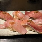 寿し処 今 - グシ昆布〆、ブリ