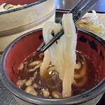 武蔵野うどん きやんち - 【2025.12.6(土)】麵をスープに付けた
