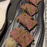 グランサンク - 蝦夷鹿のテリーヌハーブマスタードとリンゴのゼリー