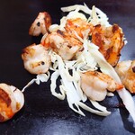 お好み焼き はやし - まずは海老の塩焼き